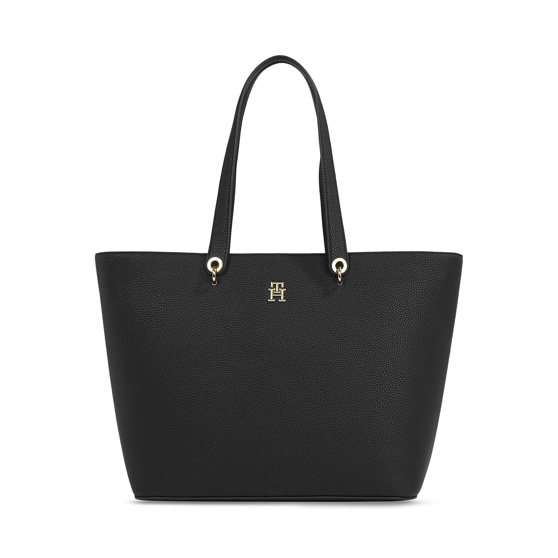 Handtasche Tommy Hilfiger Th Emblem Tote AW0AW15178 Schwarz von Tommy Hilfiger