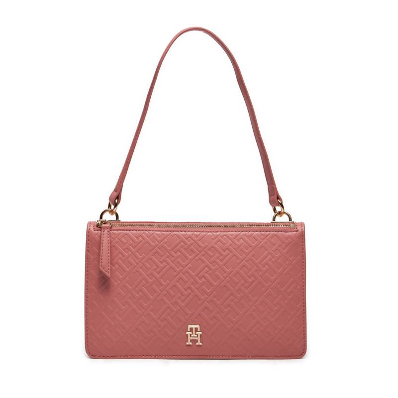 Handtasche Tommy Hilfiger Th Refined Shoulder Bag Mono AW0AW15975 Rosa von Tommy Hilfiger
