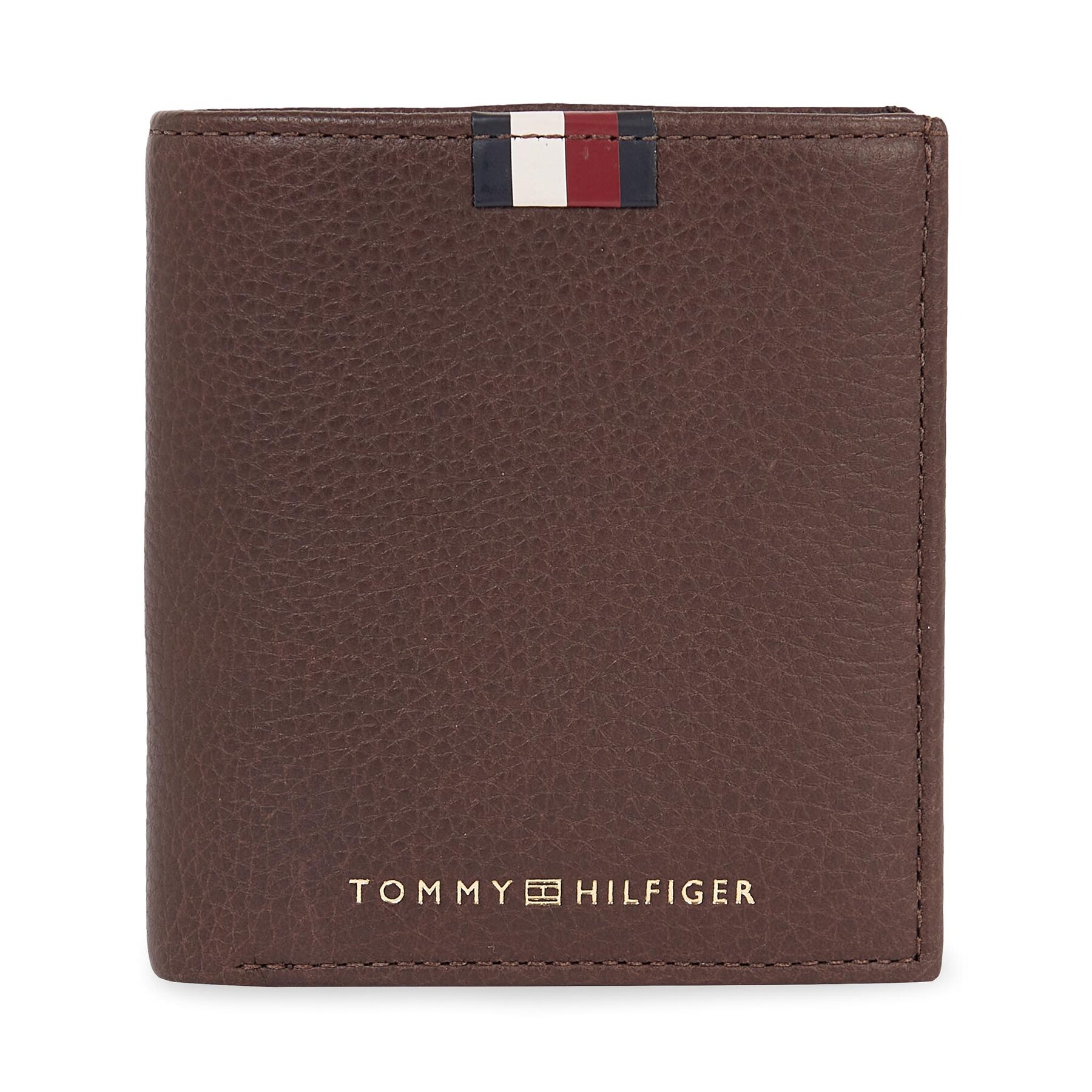Herren Geldbörse Tommy Hilfiger Th Corp Leather Trifold AM0AM11597 Coffee Bean GB6 von Tommy Hilfiger