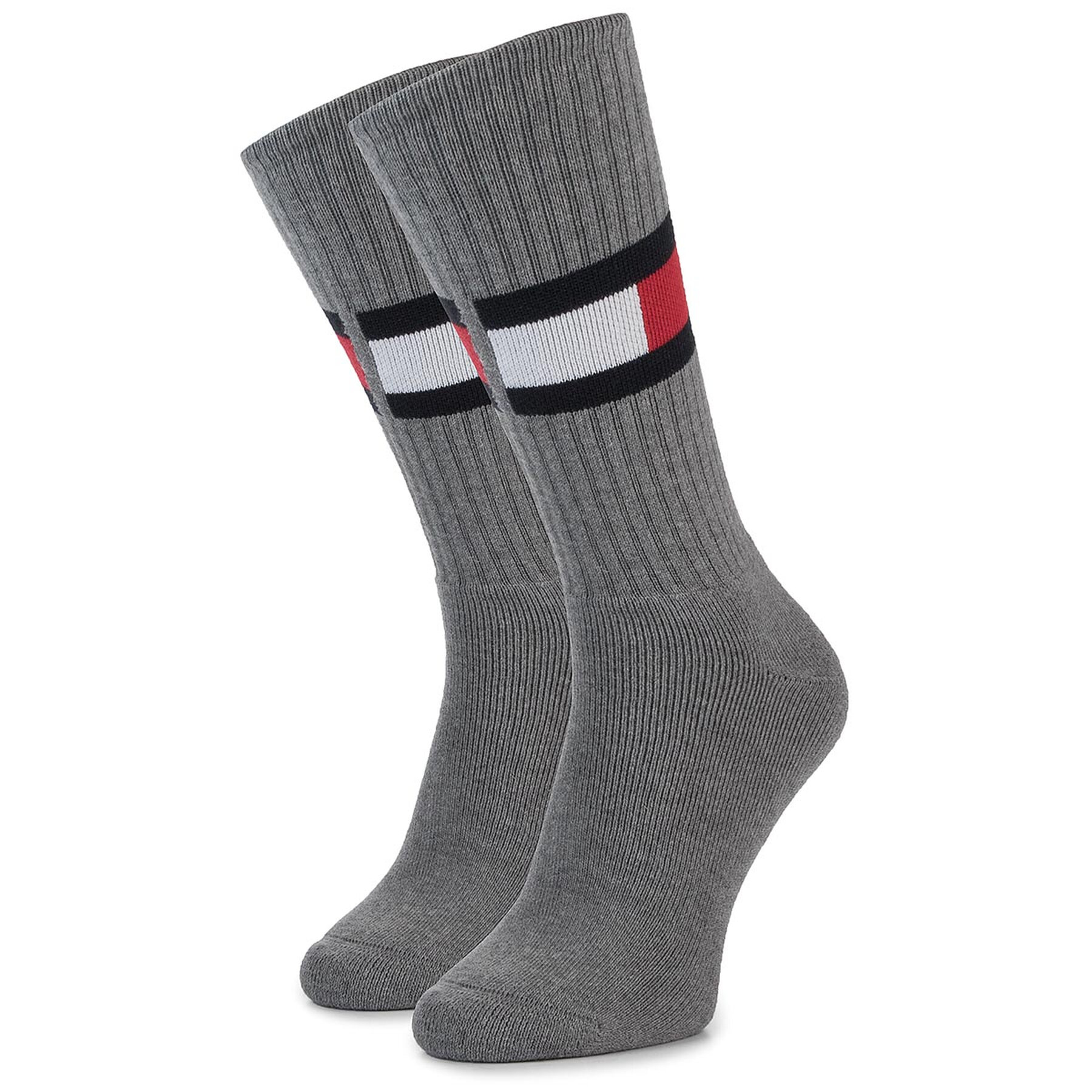 Hohe Unisex-Socken Tommy Hilfiger 481985001 Middle Grey Melange 758 von Tommy Hilfiger