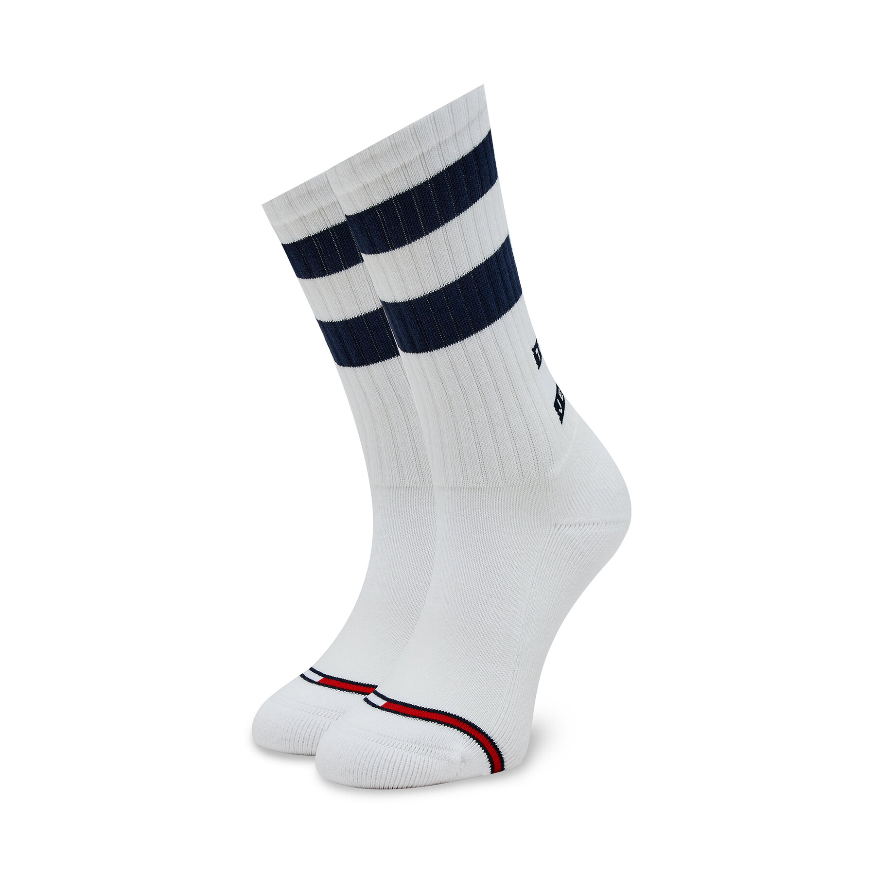 Hohe Unisex-Socken Tommy Hilfiger 701225510 White/Navy 001 von Tommy Hilfiger