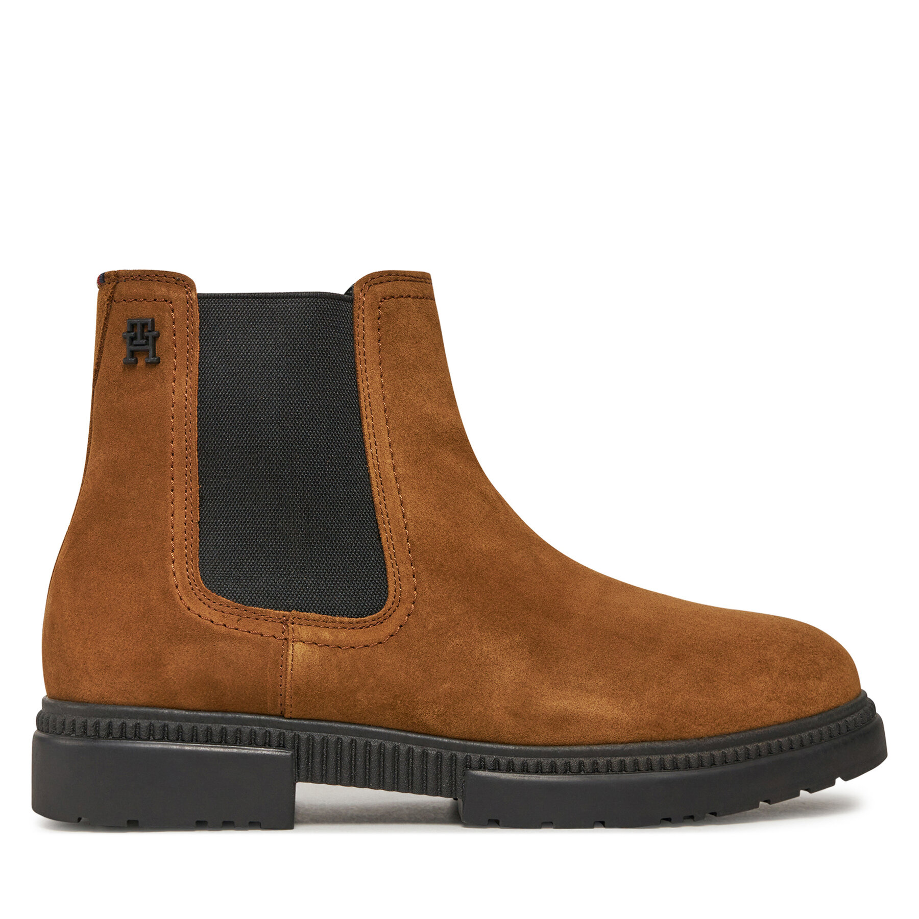 Klassische Stiefeletten Tommy Hilfiger Casual Cleated Suede Chelsea FM0FM05037 Coconut Grove GVQ von Tommy Hilfiger