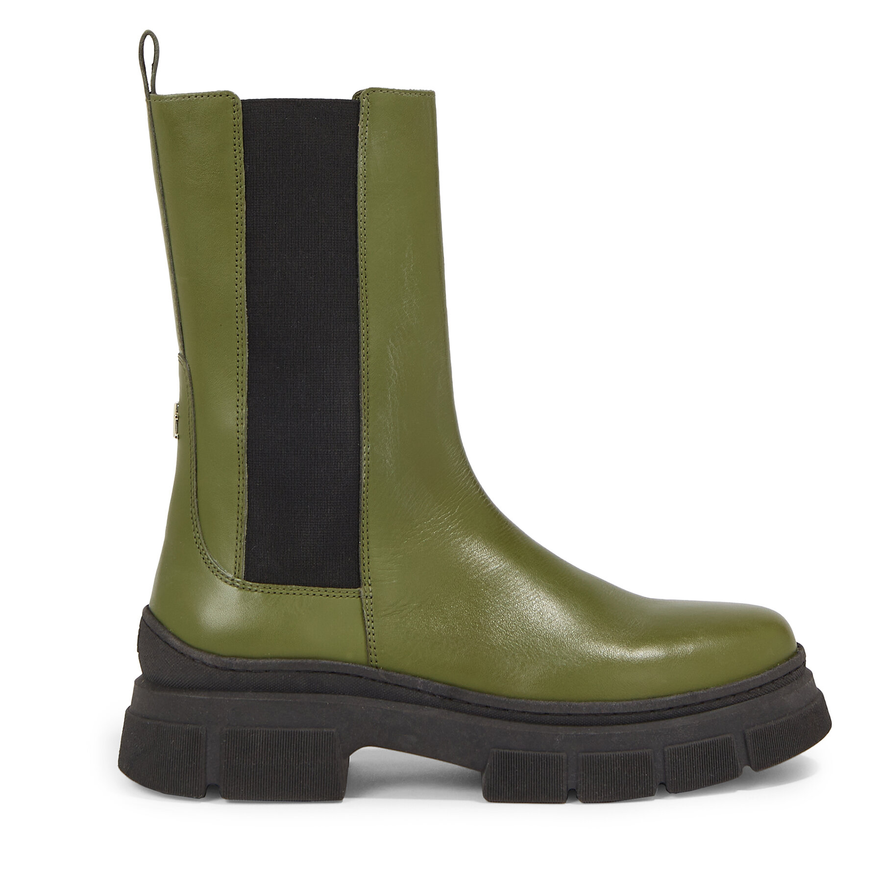 Klassische Stiefeletten Tommy Hilfiger Essential Leather Chelsea Boot FW0FW07490 Putting Green MS2 von Tommy Hilfiger