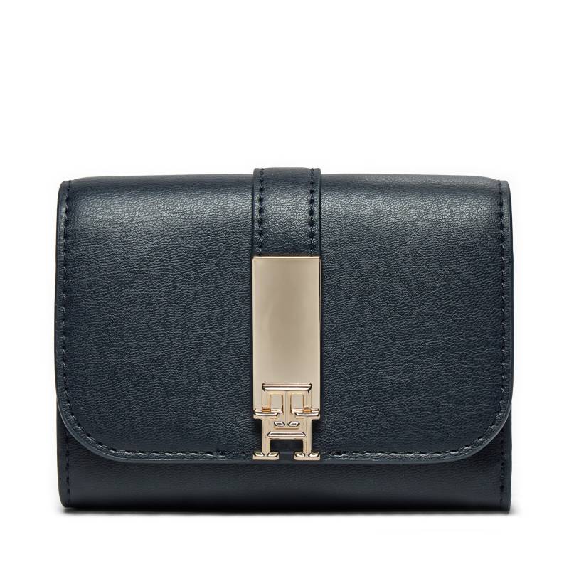 Kleine Damen Geldbörse Tommy Hilfiger Th Heritage Med AW0AW16579 Dunkelblau von Tommy Hilfiger