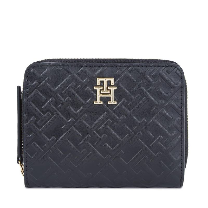 Kleine Damen Geldbörse Tommy Hilfiger Th Refined Med Za Mono AW0AW15755 Black BDS von Tommy Hilfiger