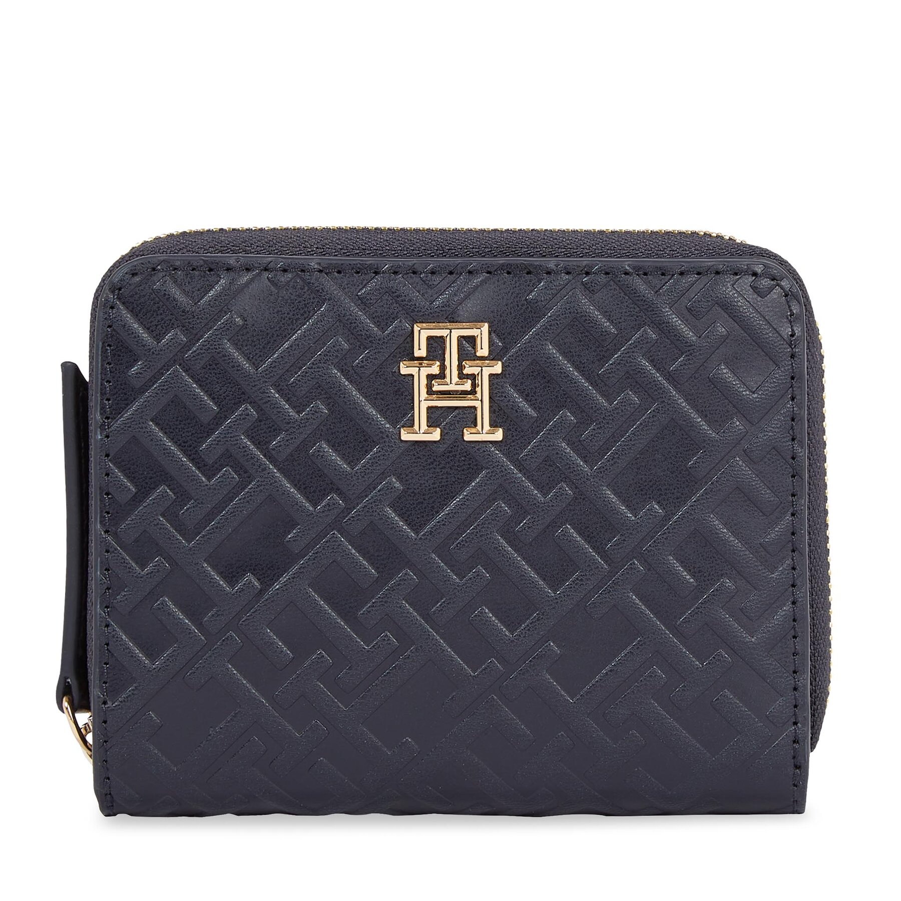 Kleine Damen Geldbörse Tommy Hilfiger Th Refined Med Za Mono AW0AW15755 Space Blue DW6 von Tommy Hilfiger