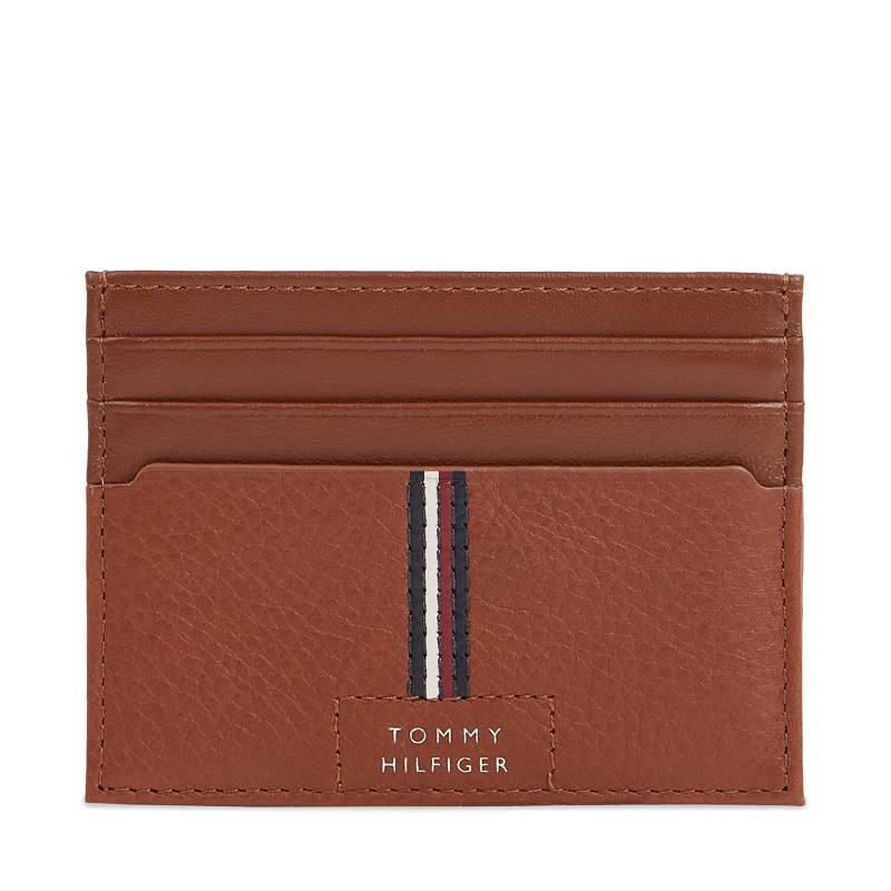 Kreditkartenetui Tommy Hilfiger Th Premium Leather Cc Holder AM0AM12186 Warm Cognac GTY von Tommy Hilfiger