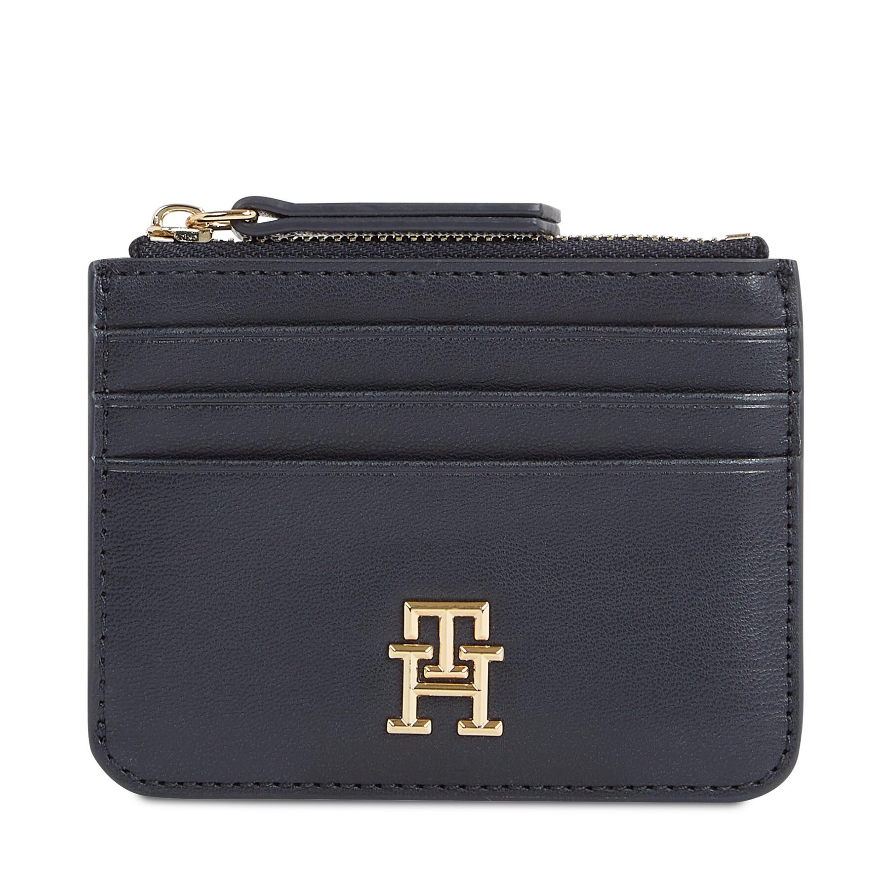 Kreditkartenetui Tommy Hilfiger Th Refined Cc Holder AW0AW16016 Space Blue DW6 von Tommy Hilfiger