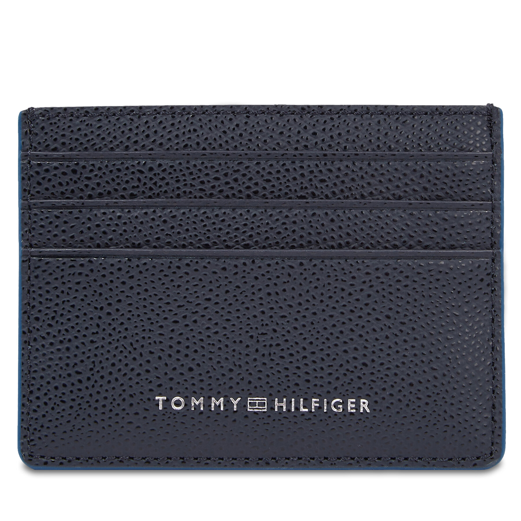 Kreditkartenetui Tommy Hilfiger Th Struc Leather Cc Holder AM0AM11606 Dunkelblau von Tommy Hilfiger