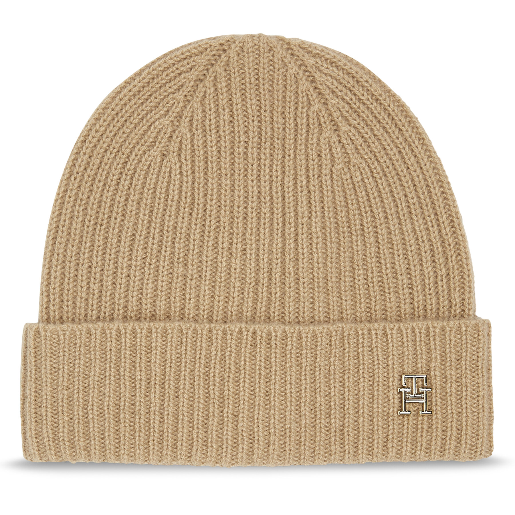 Mütze Tommy Hilfiger Cashmere Chic Beanie AW0AW15321 Classic Khaki RBL von Tommy Hilfiger