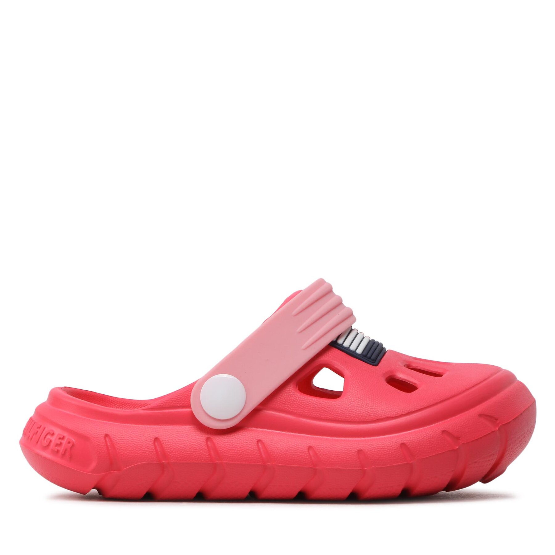 Pantoletten Tommy Hilfiger Flag Comfy Sandal T1A2-32780-0083 M Fuchsia/Pink A355 von Tommy Hilfiger