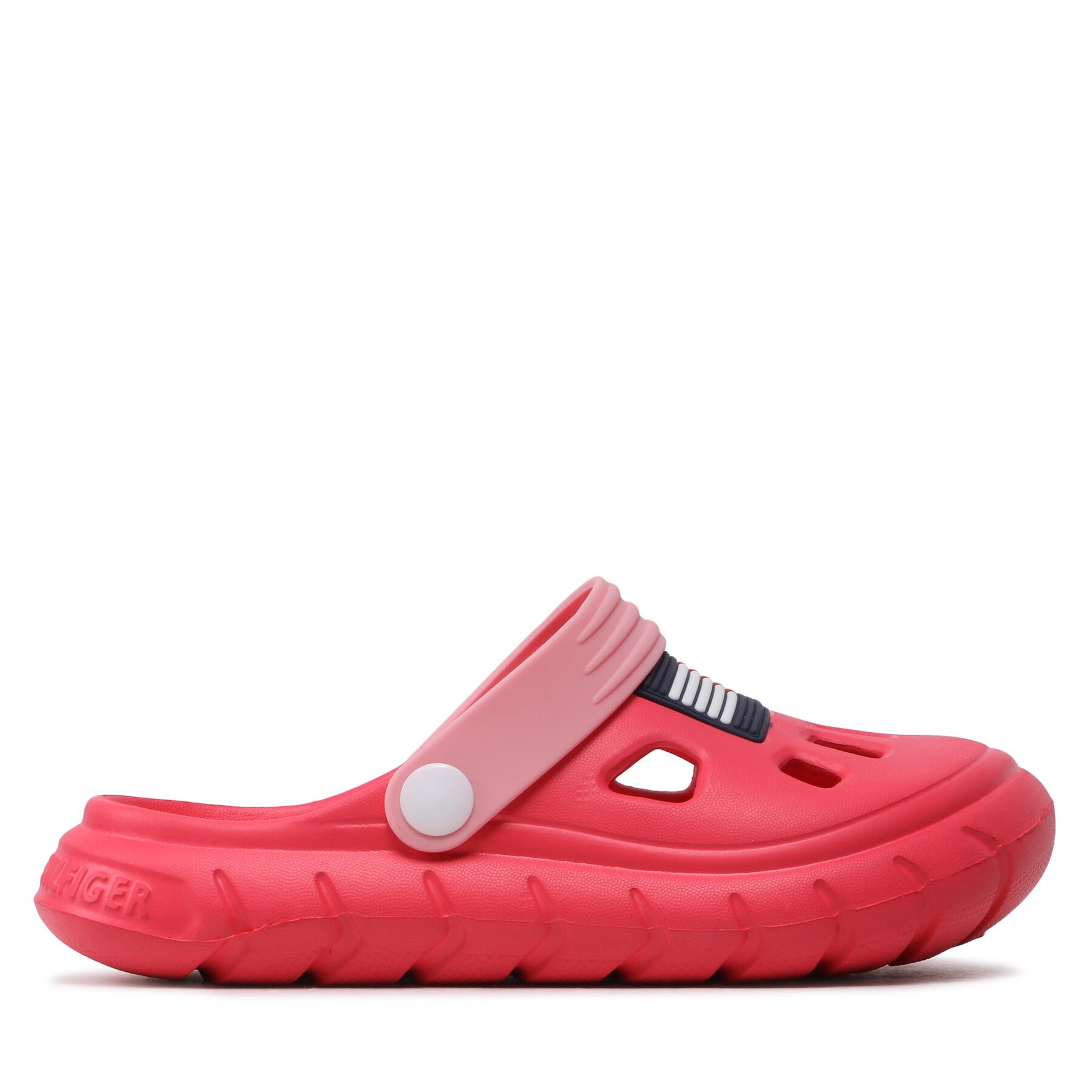 Pantoletten Tommy Hilfiger Flag Comfy Sandal T1A2-32780-0083 S Fuchsia/Pink A355 von Tommy Hilfiger