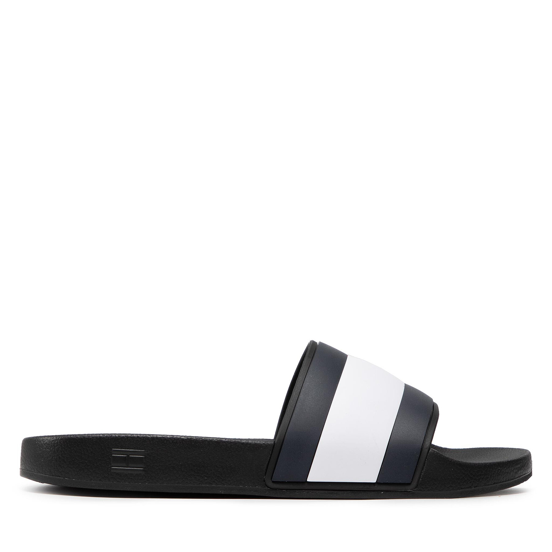 Pantoletten Tommy Hilfiger Rubber Th Flag Pool Slide FM0FM04263 Black BDS von Tommy Hilfiger