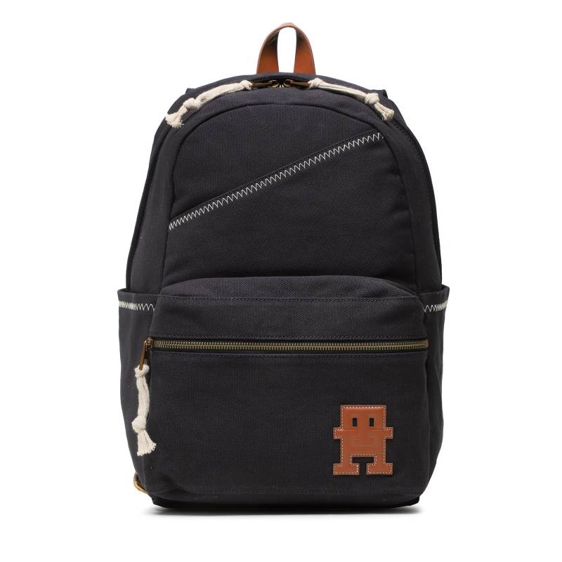 Rucksack Tommy Hilfiger Th Coastal Prep Flap Backpack AM0AM10945 Dunkelblau von Tommy Hilfiger