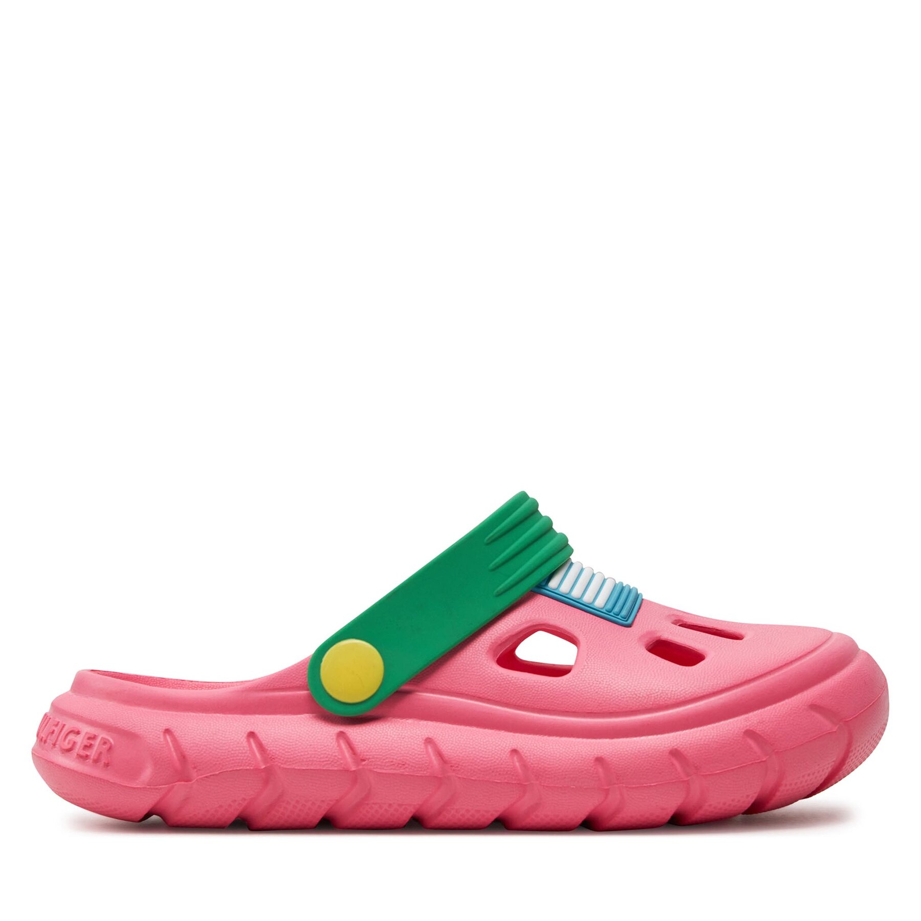 Sandalen Tommy Hilfiger Comfy Sandal T3A2-33291-0083 S Fuxia/Green A577 von Tommy Hilfiger