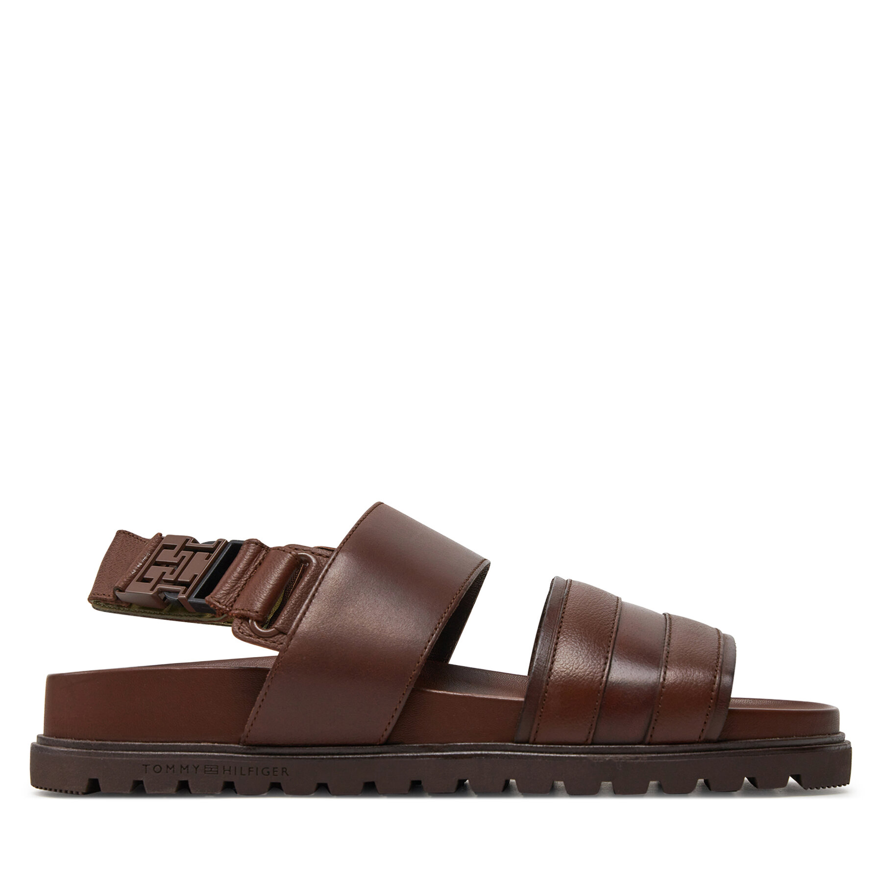 Sandalen Tommy Hilfiger Elevated Th Buckle Lth Sandal FM0FM05007 Winter Cognac GVI von Tommy Hilfiger