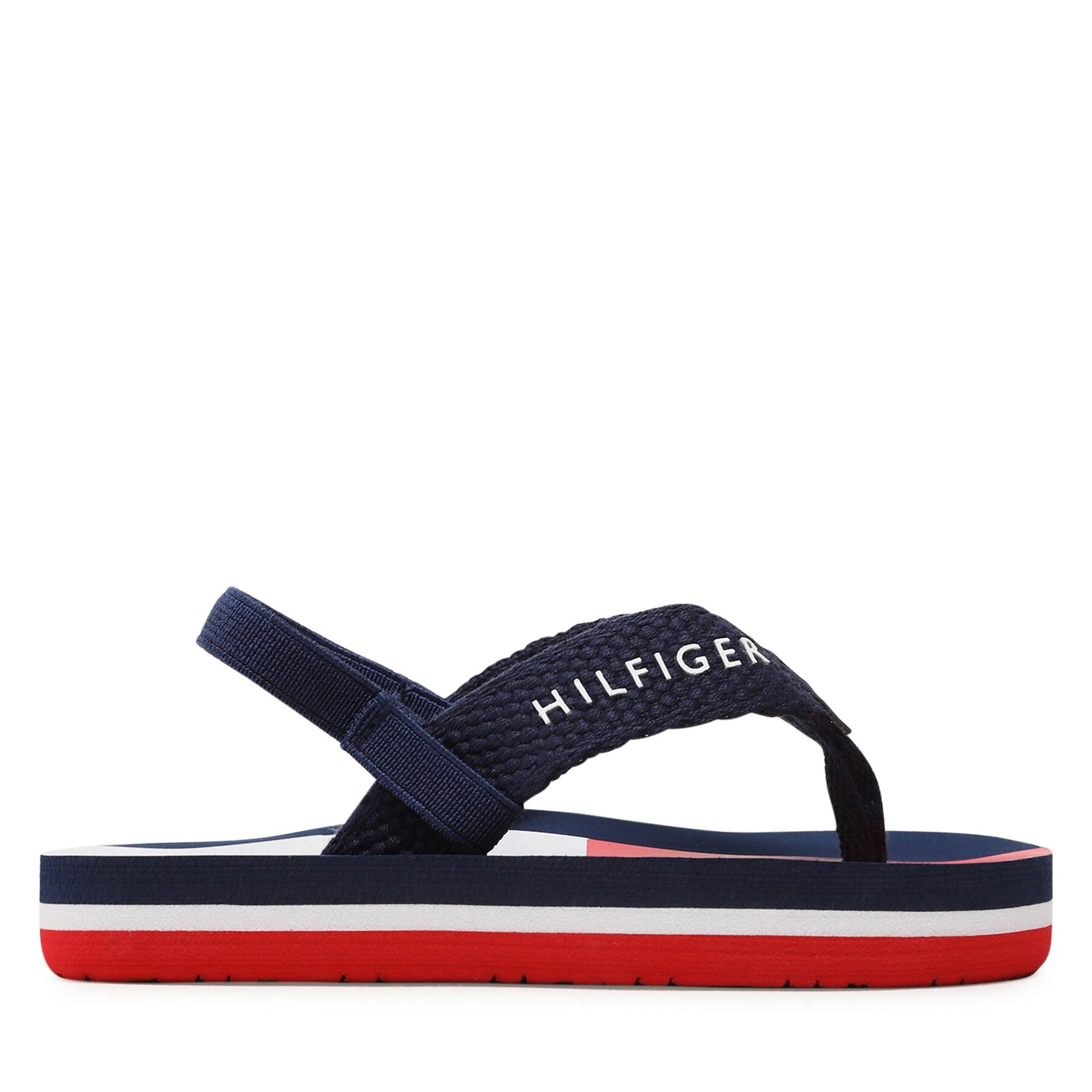 Sandalen Tommy Hilfiger Flag Flap Flop T1B8-32917-0058 Blue 800 von Tommy Hilfiger