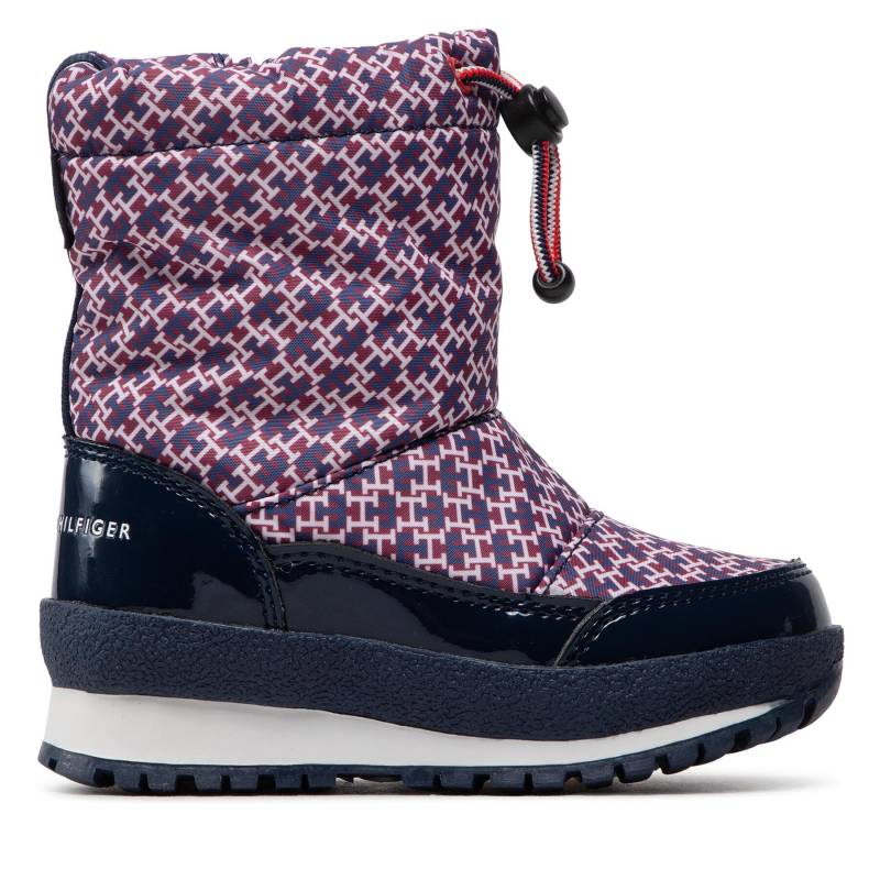 Schneeschuhe Tommy Hilfiger Snow Boot T3A5-32435-1486 M Blue/Bordeaux X663 von Tommy Hilfiger