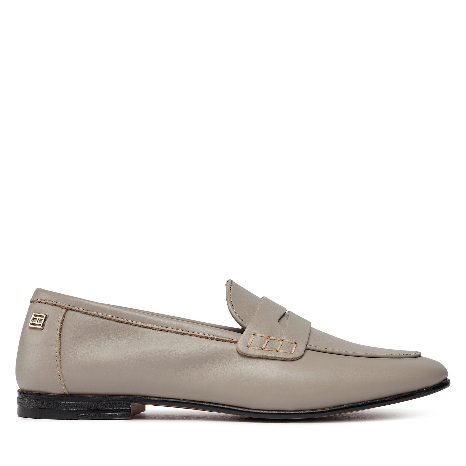 Slipper Tommy Hilfiger Essential Leather Loafer FW0FW07769 Smooth Taupe PKB von Tommy Hilfiger