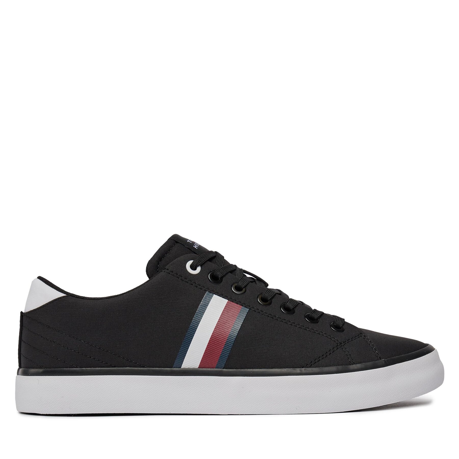 Sneakers Tommy Hilfiger Th Hi Vulc Low Stripes Mesh FM0FM04946 Black BDS von Tommy Hilfiger