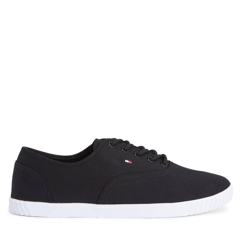 Sneakers aus Stoff Tommy Hilfiger Canvas Lace Up Sneaker FW0FW07805 Schwarz von Tommy Hilfiger