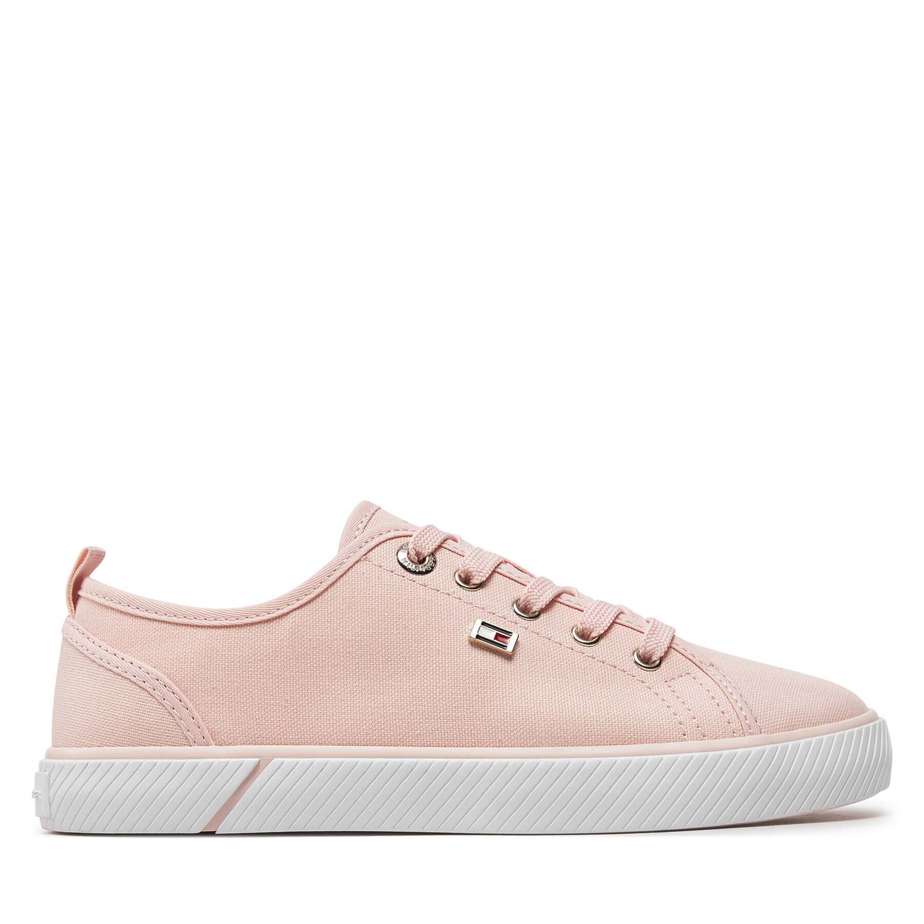 Sneakers aus Stoff Tommy Hilfiger Vulc Canvas Sneaker FW0FW08063 Rosa von Tommy Hilfiger