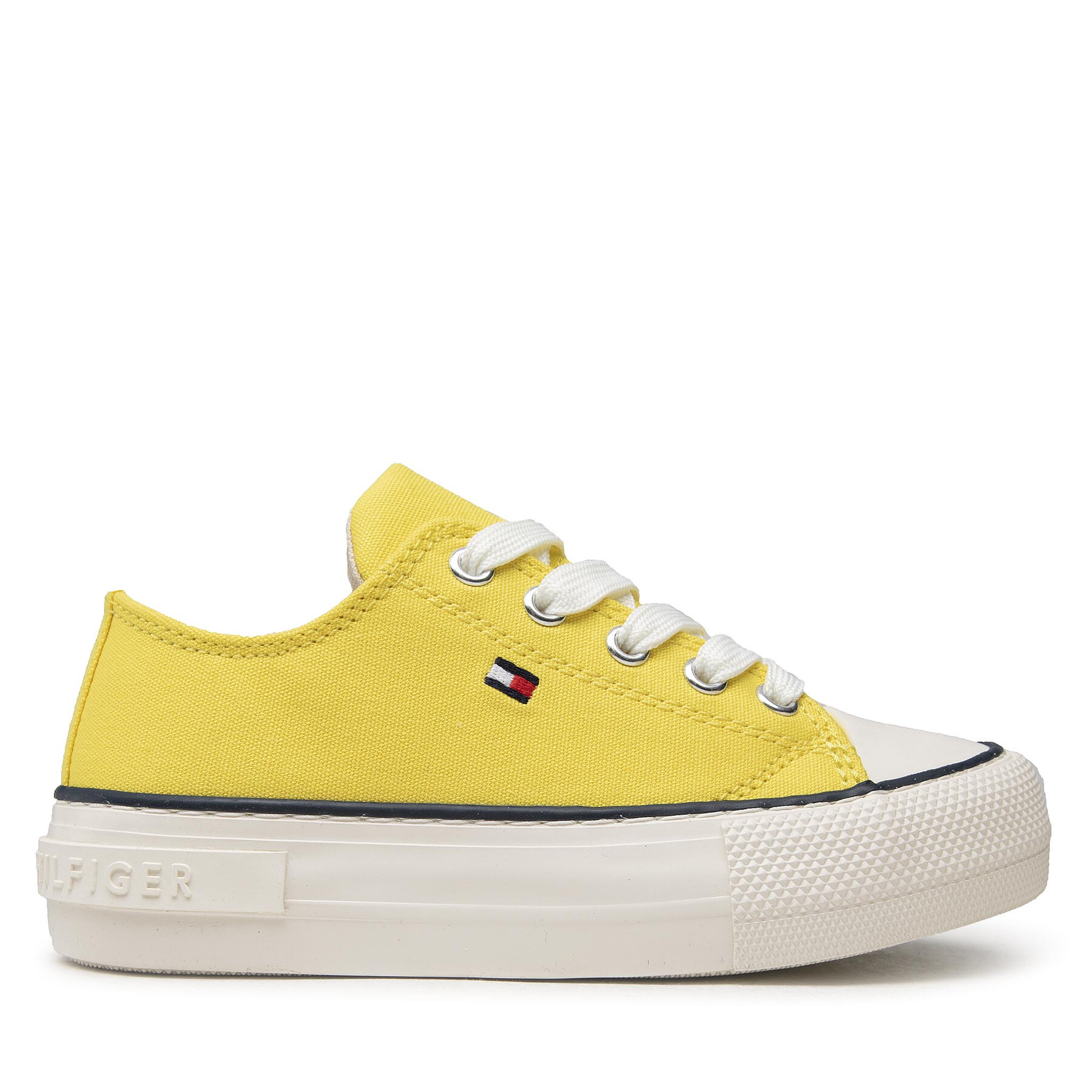 Sportschuhe Tommy Hilfiger Low Cut Lace-Up Sneaker T3A4-32118-0890 M Yellow 200 von Tommy Hilfiger