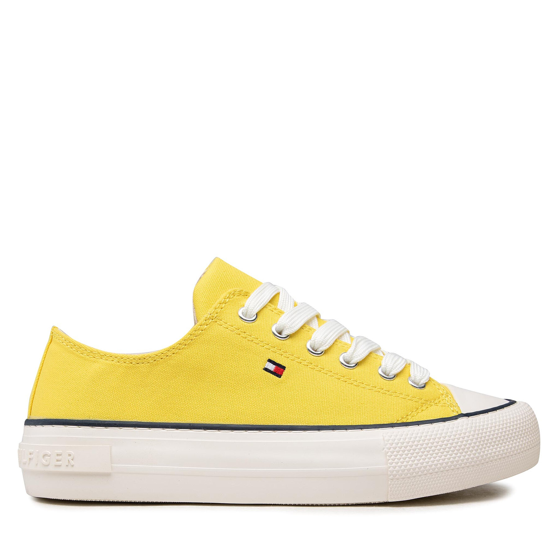 Sportschuhe Tommy Hilfiger Low Cut Lace-Up Sneaker T3A4-32118-0890 S Yellow 200 von Tommy Hilfiger