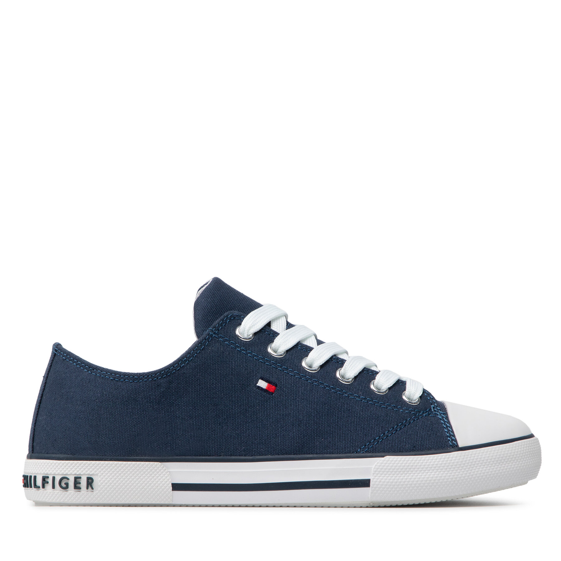 Sportschuhe Tommy Hilfiger Low Cut Lace-Up Sneaker T3X4-32207-0890 S Blue 800 von Tommy Hilfiger