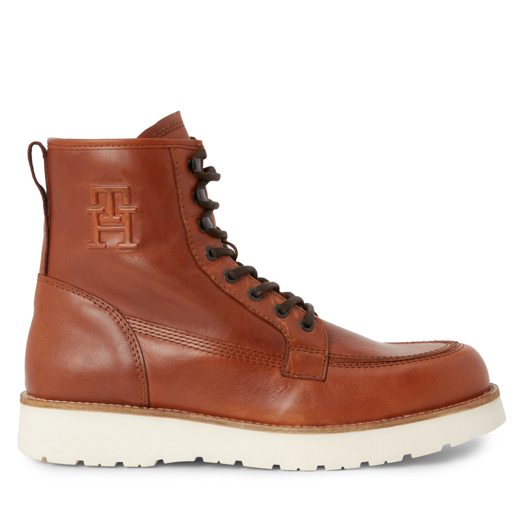 Stiefel Tommy Hilfiger Th American Warm Leather Boot FM0FM04668 Winter Cognac GVI von Tommy Hilfiger