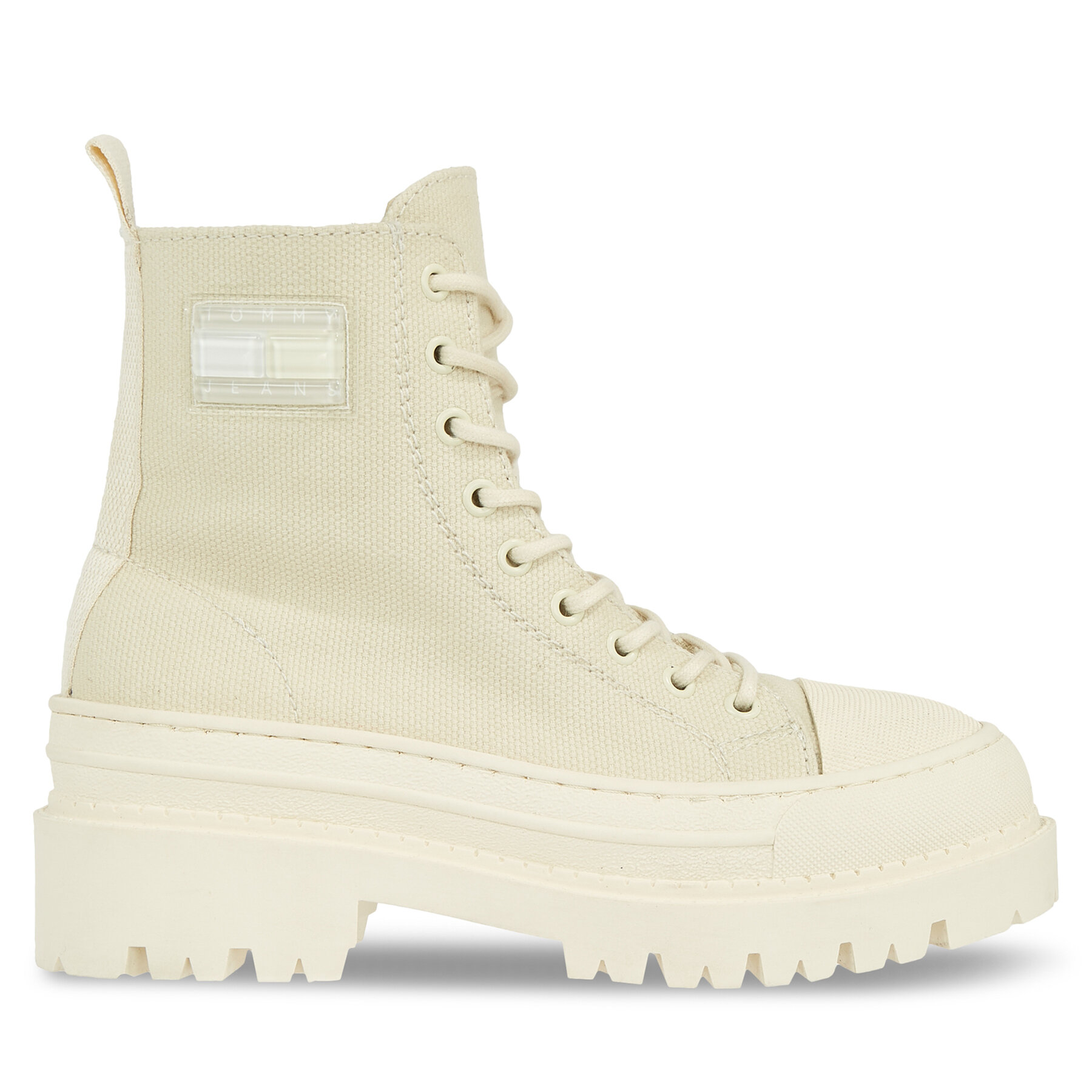 Stiefeletten Tommy Hilfiger Tjw Foxing Canvas Boot EN0EN02216 Bleached Stone AEV von Tommy Hilfiger