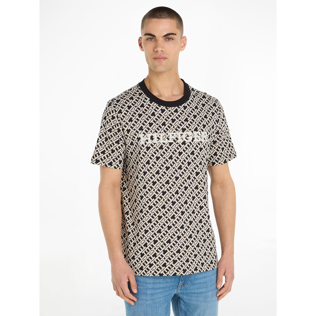 T-Shirt mit Monogramm-Print, runder Ausschnitt von Tommy Hilfiger