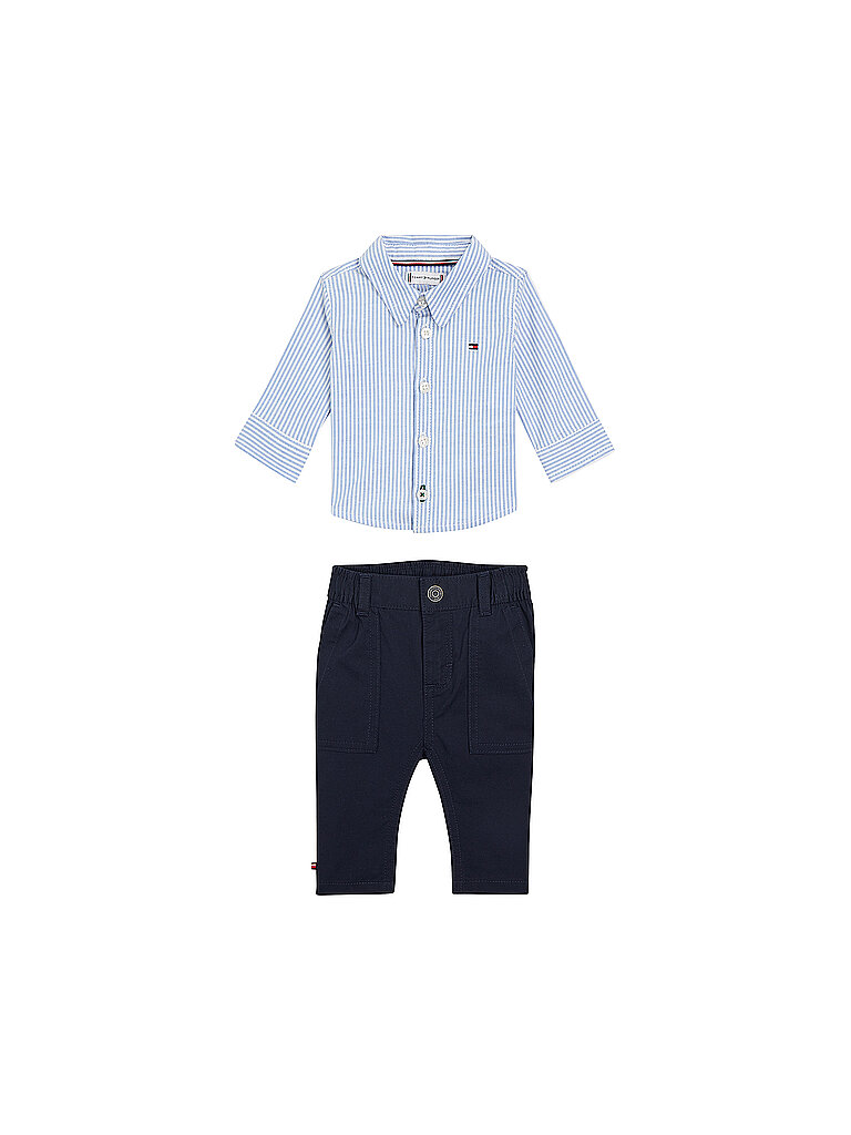 TOMMY HILFIGER Baby Set Hemd und Hose 2-teilig  blau | 92 von Tommy Hilfiger