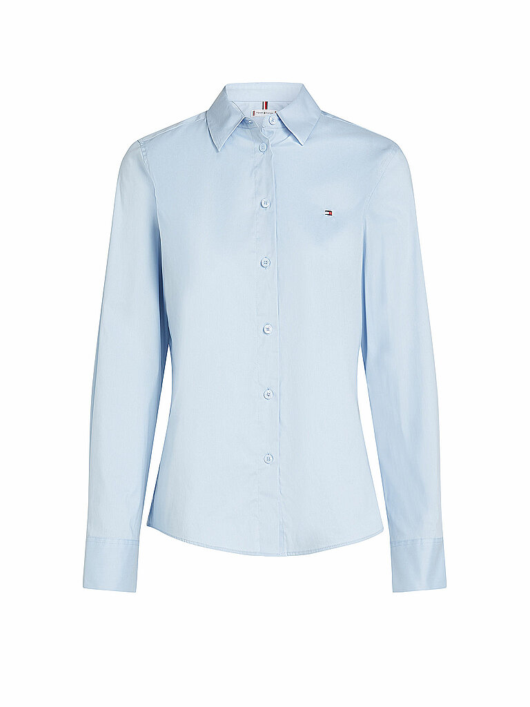 TOMMY HILFIGER Bluse Regular Fit blau | 40 von Tommy Hilfiger