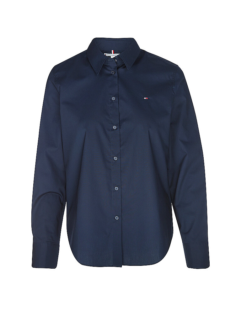 TOMMY HILFIGER Bluse Regular Fit dunkelblau | 40 von Tommy Hilfiger