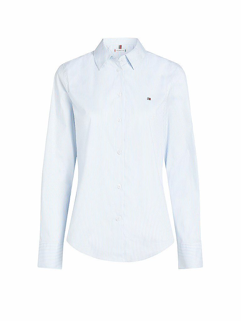 TOMMY HILFIGER Bluse Regular Fit hellblau | 42 von Tommy Hilfiger