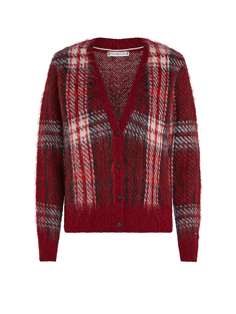 TOMMY HILFIGER Cardigan dunkelrot | XS von Tommy Hilfiger