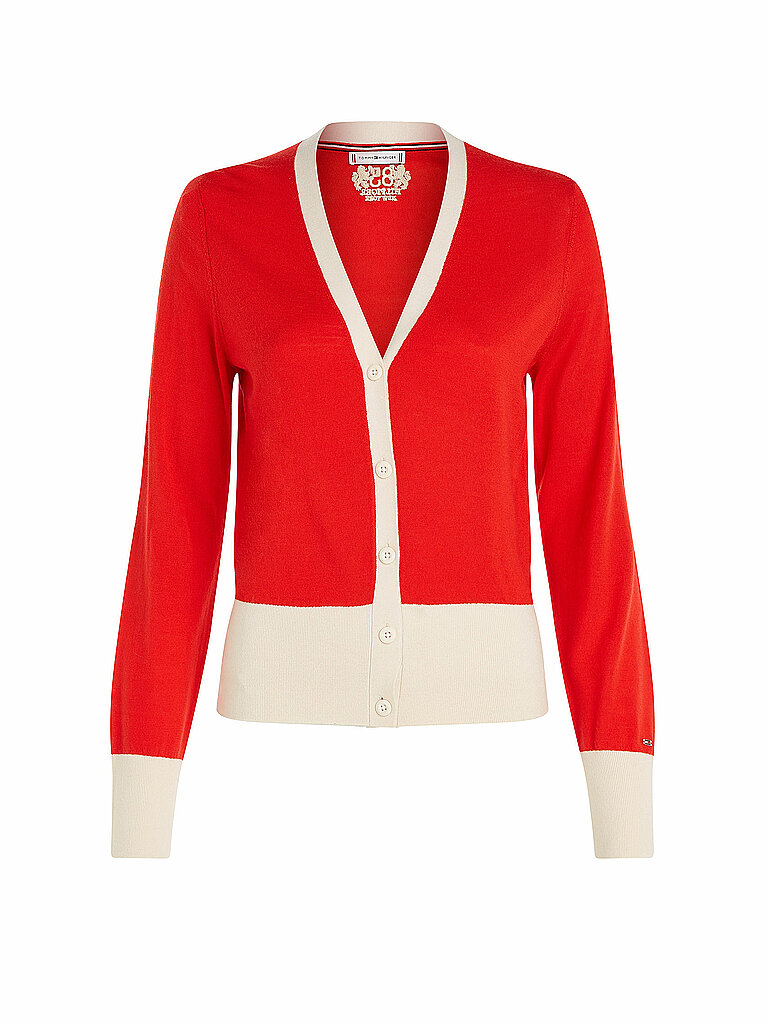 TOMMY HILFIGER Cardigan rot | M von Tommy Hilfiger