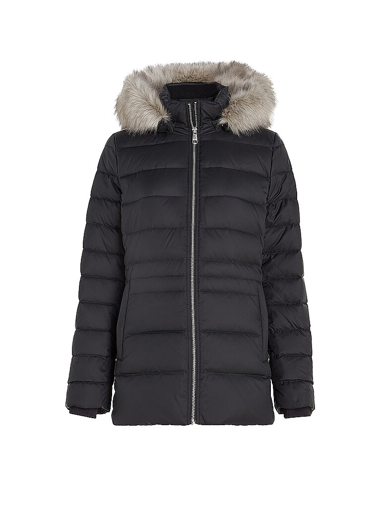 TOMMY HILFIGER Daunensteppjacke schwarz | S von Tommy Hilfiger