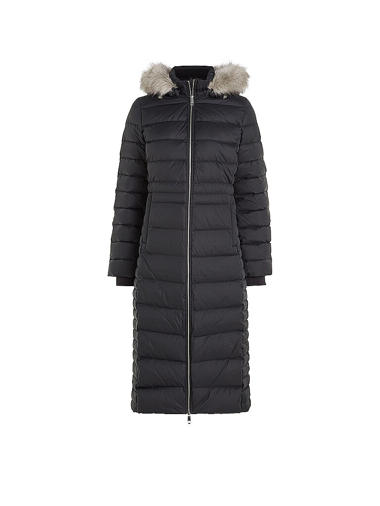 TOMMY HILFIGER Daunensteppmantel  schwarz | L von Tommy Hilfiger