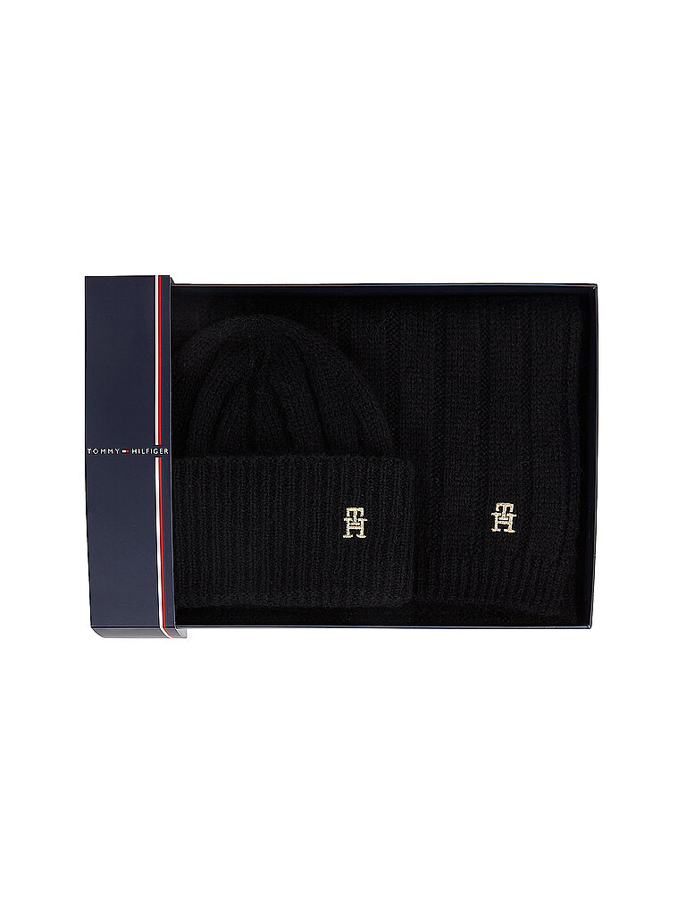 TOMMY HILFIGER Geschenkset Haube und Schal schwarz TOMMY HILFIGER Geschenkset Haube und Schal schwarz von Tommy Hilfiger