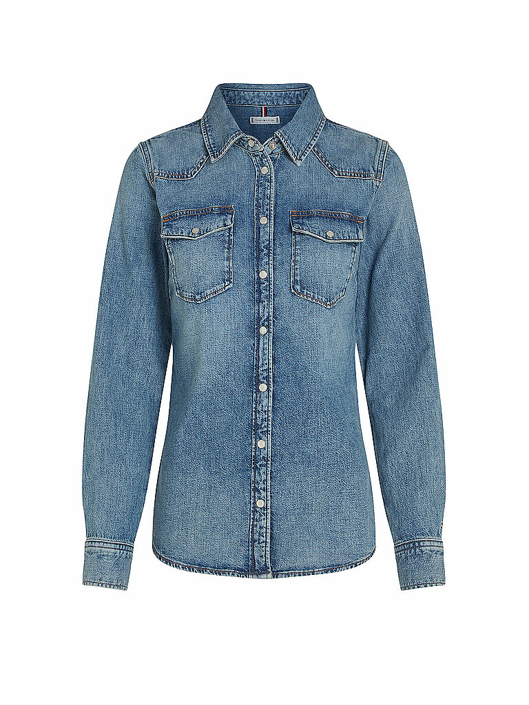 TOMMY HILFIGER Jeansbluse blau | 40 TOMMY HILFIGER Jeansbluse blau | 40 von Tommy Hilfiger