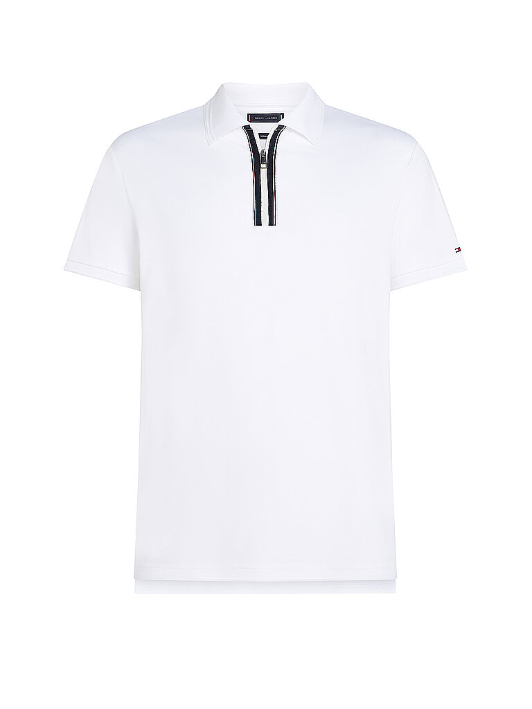 TOMMY HILFIGER Poloshirt Regular Fit LIQUID COTTON  weiss | M von Tommy Hilfiger