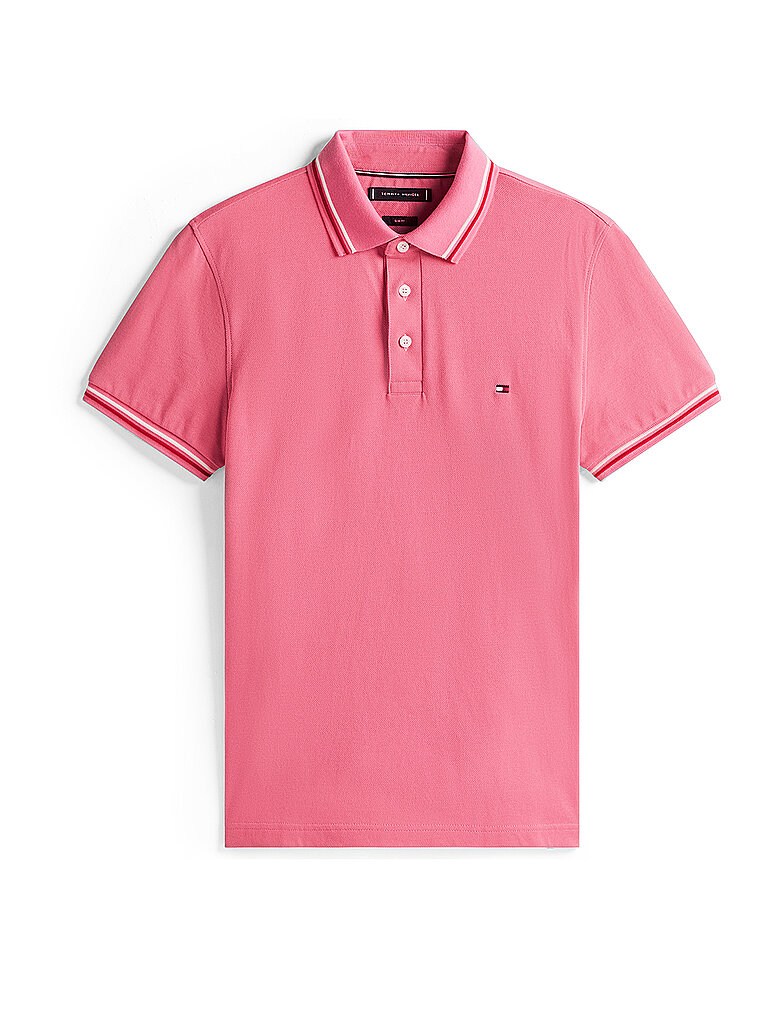 TOMMY HILFIGER Poloshirt Slim Fit rosa | XXL von Tommy Hilfiger