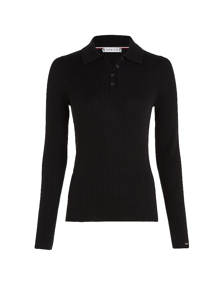 TOMMY HILFIGER Poloshirt schwarz | S von Tommy Hilfiger