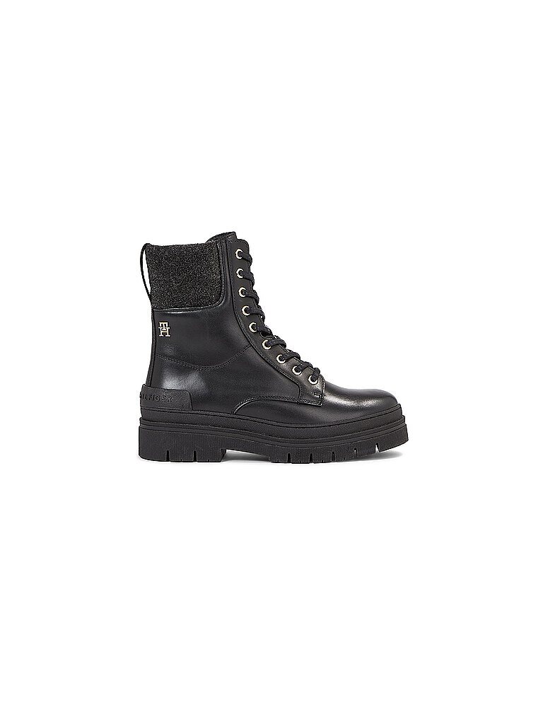 TOMMY HILFIGER Schnürboots schwarz | 40 von Tommy Hilfiger