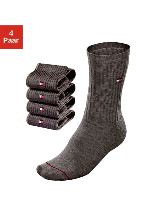 Tommy Hilfiger Socken, (4 Paar), mit Fussfrottee von Tommy Hilfiger