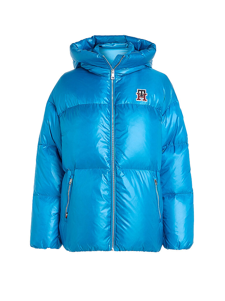 TOMMY HILFIGER Steppjacke blau | M von Tommy Hilfiger