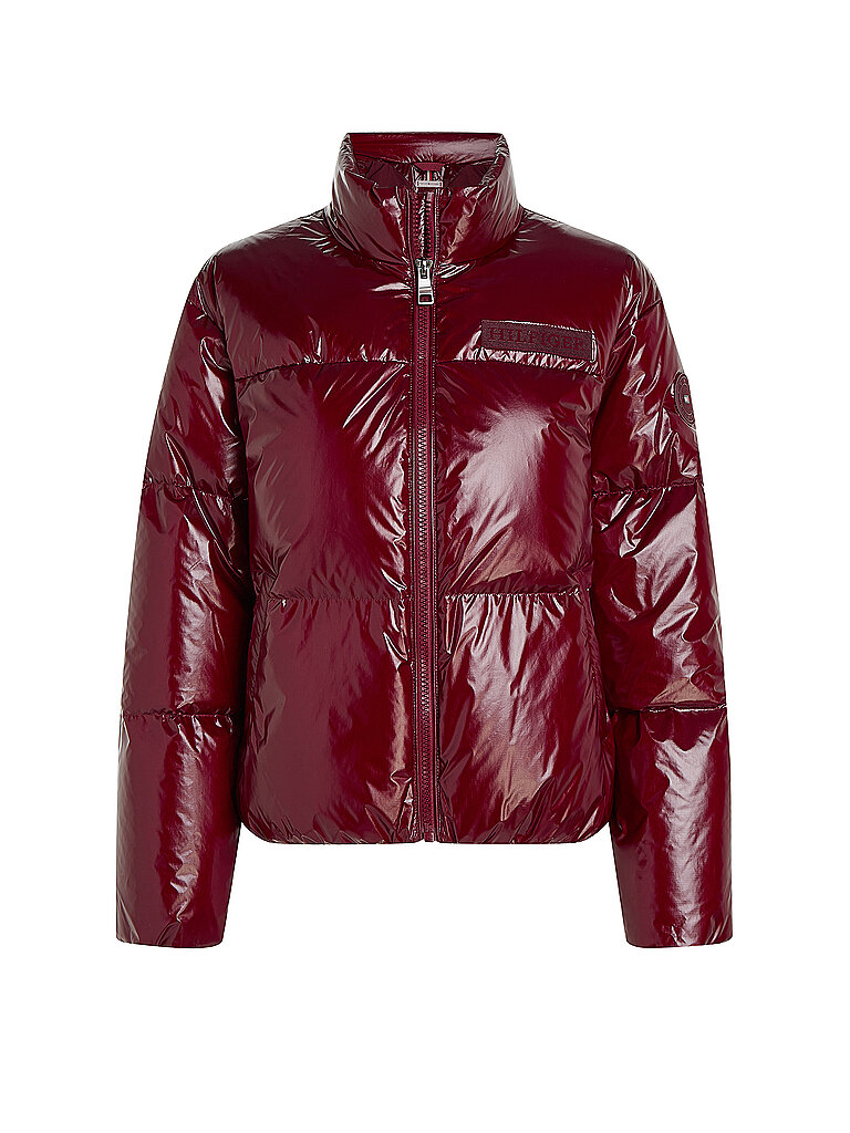 TOMMY HILFIGER Steppjacke dunkelrot | M von Tommy Hilfiger