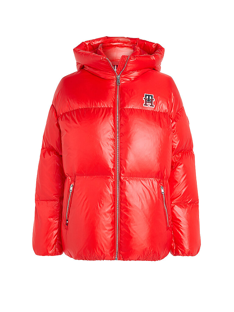 TOMMY HILFIGER Steppjacke rot | L von Tommy Hilfiger